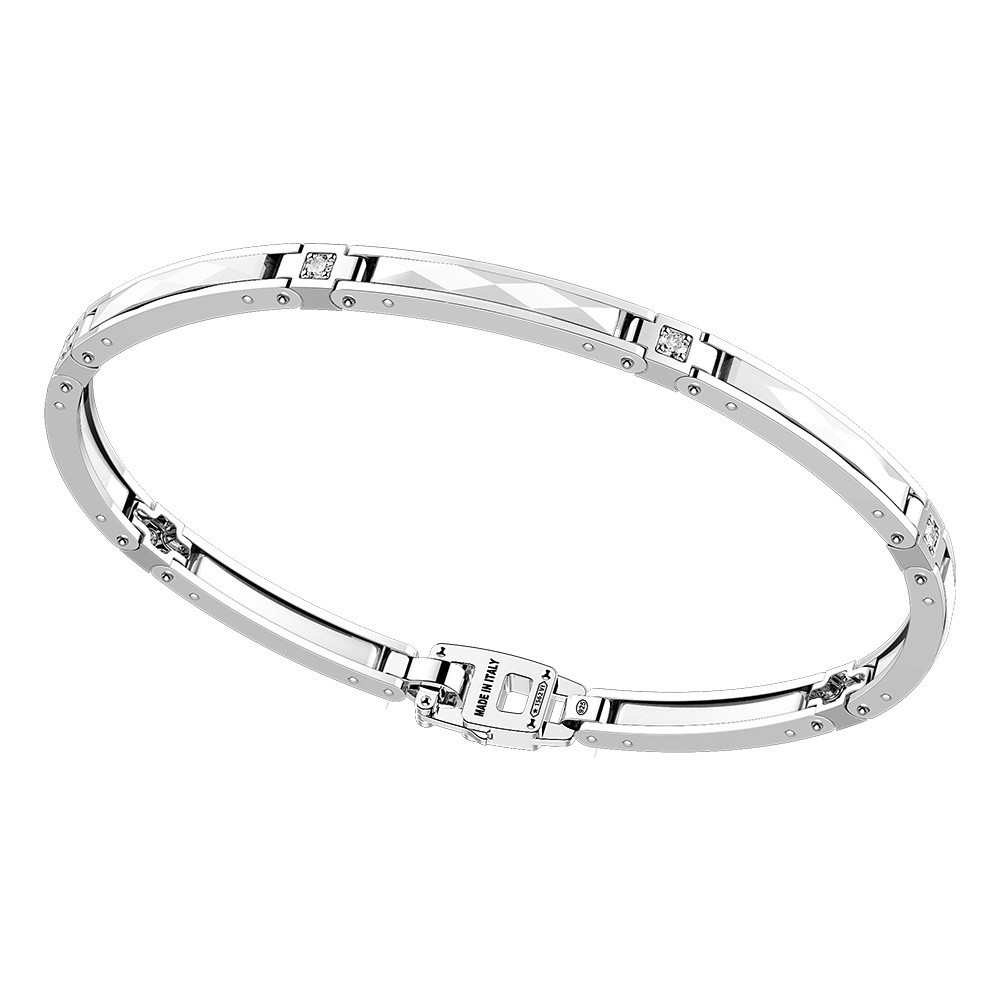 Zancan Bracciale Zancan in argento e ceramica con pietre Acquista Ora