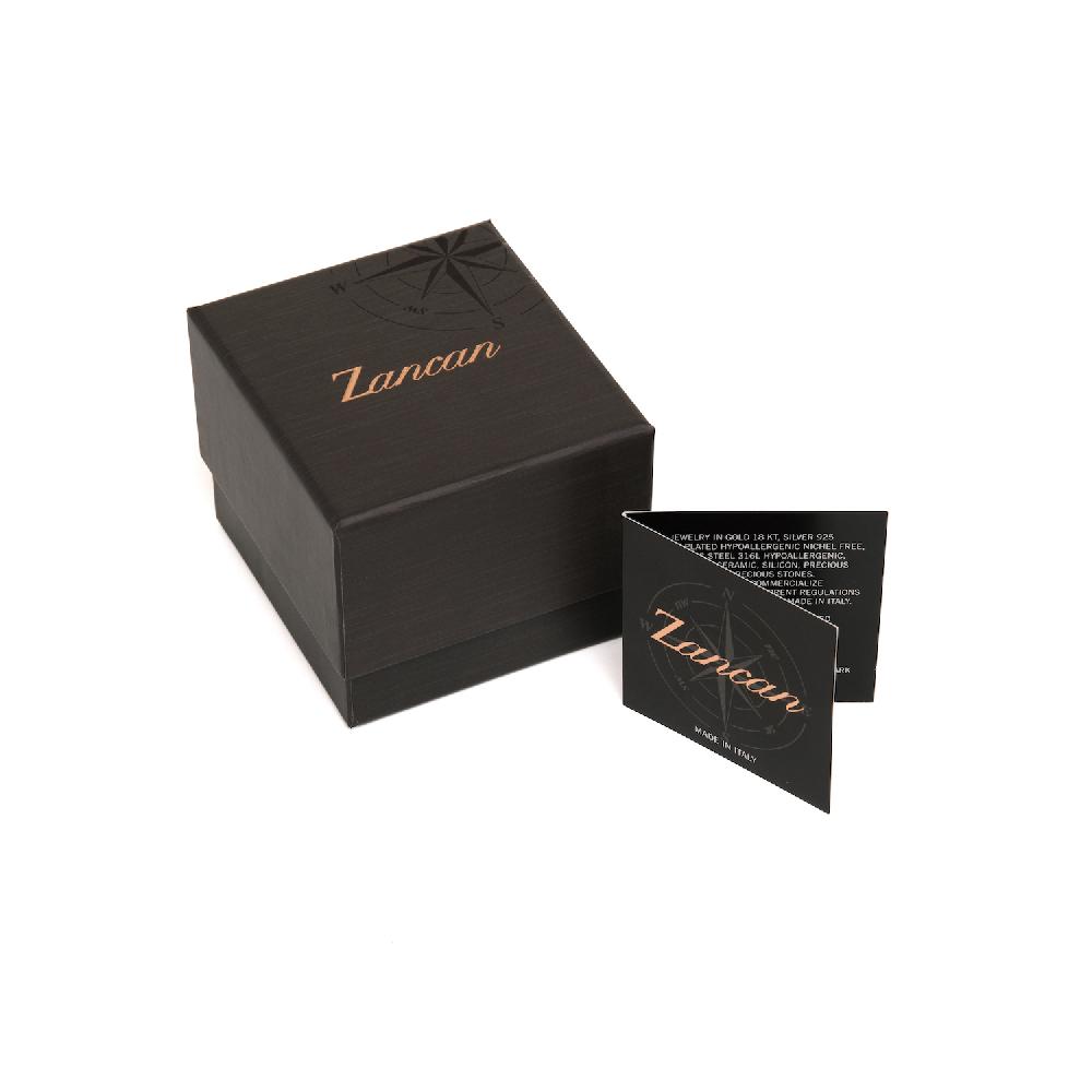 Zancan Anello Zancan in argento a fede con pietre nere Online