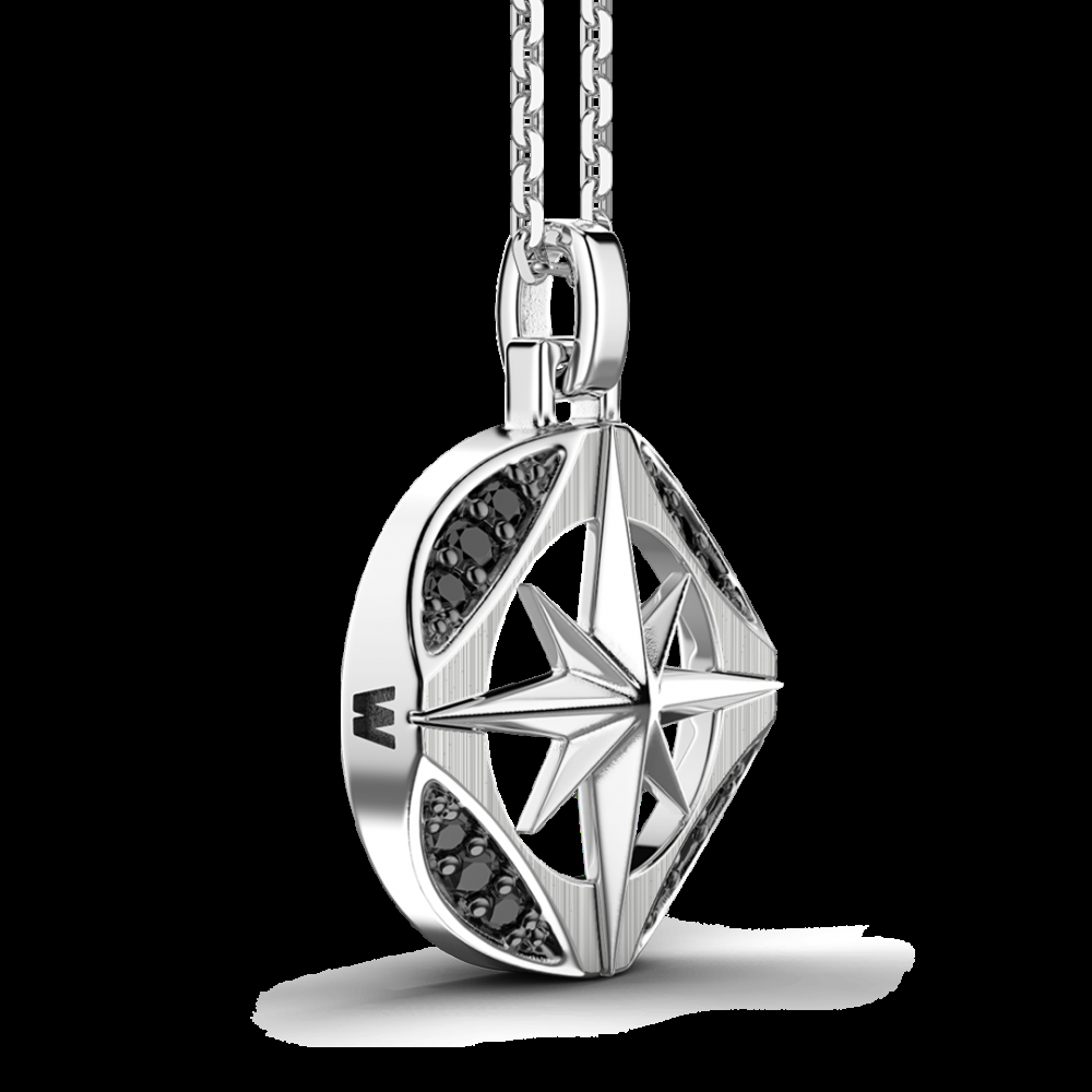 Zancan Collana Zancan in argento con pietre nere Moda